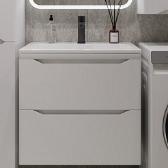 Style Line Мебель для ванной Марелла 60 Люкс Plus антискрейтч подвесная белая матовая – фотография-5